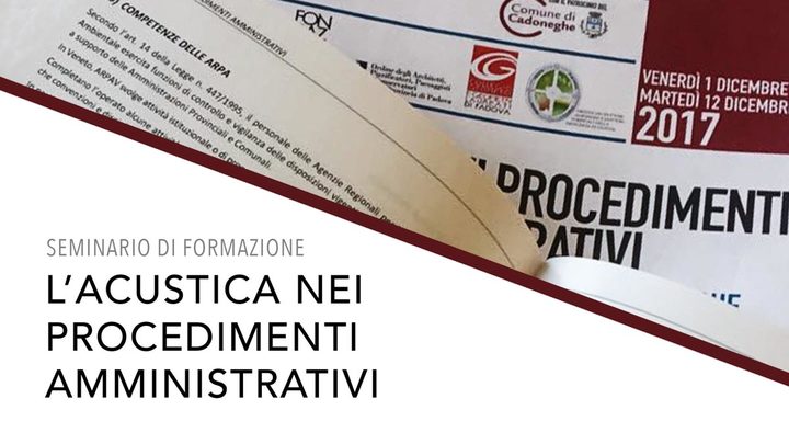 Seminario di formazione a Padova in materia di Acustica