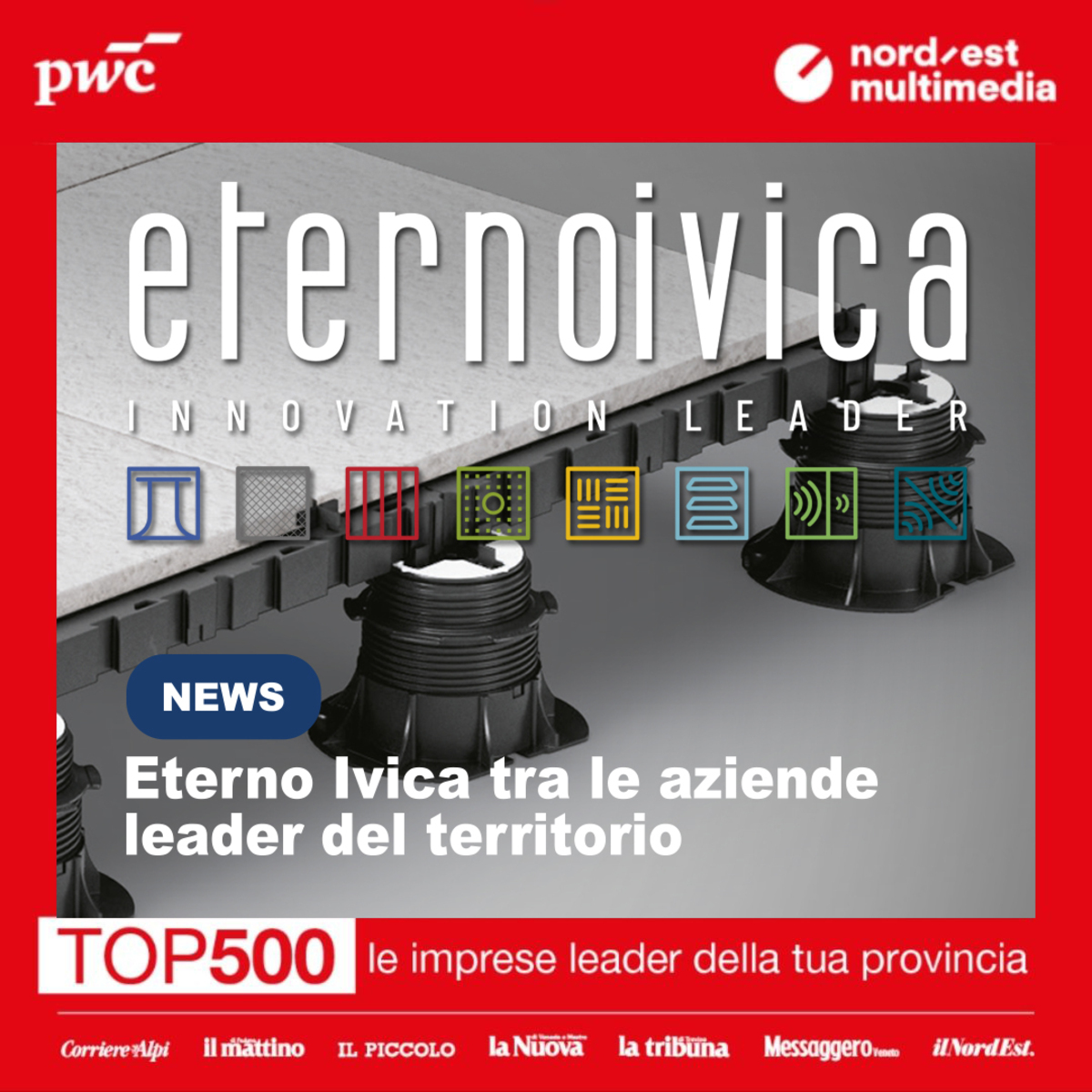 Eterno Ivica, 70 years of innovation. Today among the Top 500 companies in Veneto. Eterno Ivica, 70 years of innovation. Today among the Top 500 companies in Veneto.